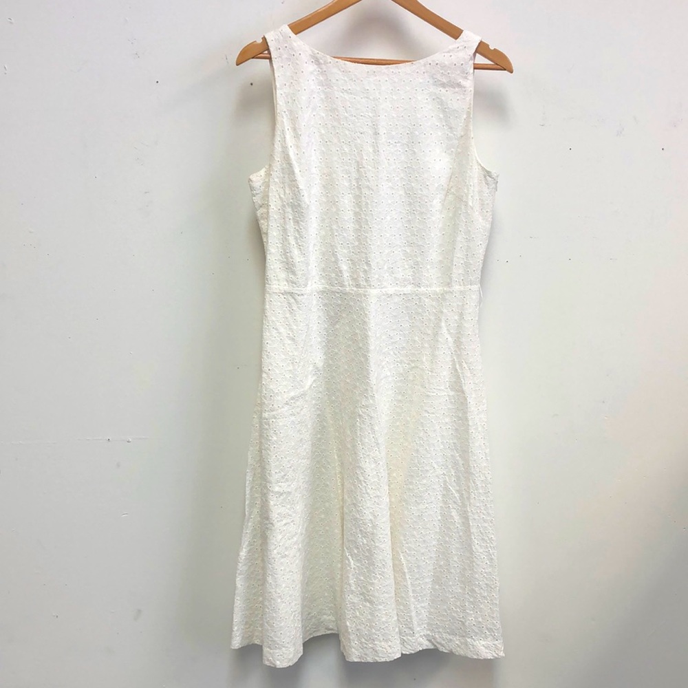 Liz Claiborne White Lace Dress w/Buttons Size 10